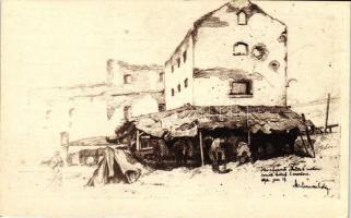 16 db RÉGI használatlan motívumlap, Meilinger Dezső és Kövér Gyula szignóval; magyar első világhábor...