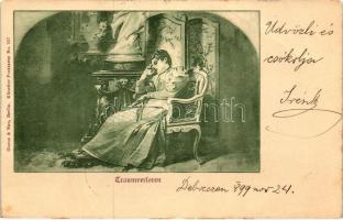 1899 Traumverloren / Lady, Goens &amp; Nau Künstlerpostkarte No. 157. (EB)