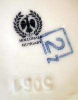 Hollóháza Erika váza, matricás, jelzett, hibátlan, m:18cm