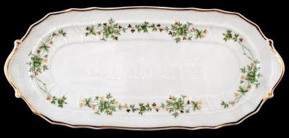 Hollóháza Erika szendvicses készlet, 5db tányér, 1 kínáló, matricás, jelzett, hibátlan, d:18cm, 39x1...