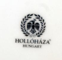 Hollóháza Erika szendvicses készlet, 5db tányér, 1 kínáló, matricás, jelzett, hibátlan, d:18cm, 39x1...