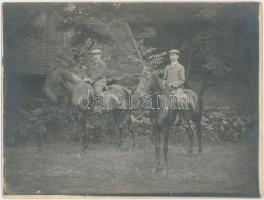 cca 1910 Kilovagol a gazda és a fia, 18x24 cm