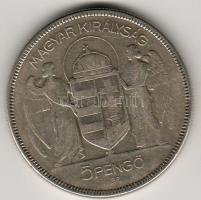 1930. 5P Ag "Horthy jobbra" T:2/3