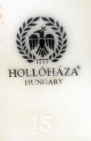 Hollóháza pillangós áttört váza + 1 mini váza matricás, jelzett, hibátlan, m:21,5cm, m:9,5cm