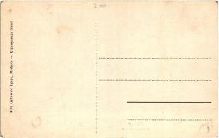 Miskolc, Korona szálló, villamos; Grünwald Ignác kiadása