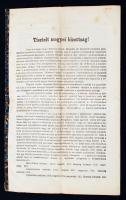 1877 Szolnok vármegye alispánja, Sipos Orbán jelentése a megye közállapotáról 8p