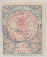 1907. 25f "Városi illetékjegy - Pest-Pilis-Solt-Kiskun Vármegye Újpest R.T. Város" "Ú...