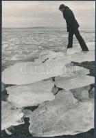 1976 Siófoki jégtáblák, 18x13 cm