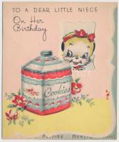 cca 1950 3 db Kihajtható térbeli dombonyomott üdvözlőkártya / 3 fold out 3D greeting cards