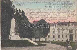 Karánsebes, Ferenc József tér, Király szobor / Franz Joseph statue  (EK)