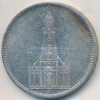 Német 3. Birodalom 1934J 5M Ag "Garnisonkirche" T:2- 
German Third Reich 1934J 5 Marks Ag ...