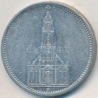 Német 3. Birodalom 1935A 5M Ag "Garnisonkirche" T:2- 
German Third Reich 1935A 5 Marks Ag ...