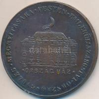 1867. "Emlékül az 1865. évi Országgyűlés megnyitására Pesten / Éljen a Haza - Es Lebe Das Vaterland" Br emlékérem (39mm) T:2-,3