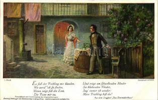 Das Dreimädlerhaus, Franz Schubert; signed by A. Broch and Felix Riedl - 4 old postcards