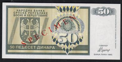 Bosznia Hercegovina/Szerb Köztársaság 1992. 50D "SPECIMEN-0000" (Minta) T:I