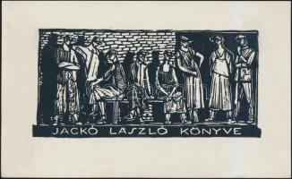 5 db különféle ex libris, linó, papír, egy részük jelzett, különböző méretben