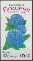 Flower stamp booklet, Virág bélyegfüzet (széthajtatlan)