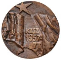 1977. "KISZ 1957-1977 / KISZ Pest Megyei Bizottsága" Br emlékérem. Szign.: BI (81mm) T:2-