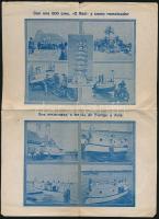 cca 1932 Feldgen, Niklaszewki sportteljesítményének nyomtatványa fotókkal illusztrálva,25x19cm