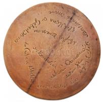 Búza Barna (1920-2010) DN "Dr. Vörösmarthy Dániel" Br plakett (117mm) T:2,2-