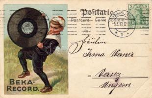 1910 Német hanlemez reklámlap