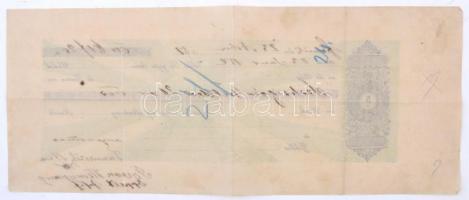 Osztrák-Magyar Monarchia 1881. Kitöltött 5kr-os váltó, 61Ft és 20kr értékről T:III,III-