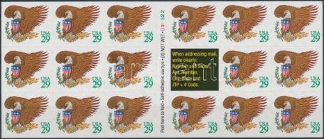Sas címerrel zöld értékszámmal fólialap, Eagle crest foil sheet