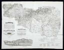 A cca 1840-ben kiadott Magyar Közzépponti Vaspálya rajzképének, Pest-Budát Béccsel, cseh, morva, erd...