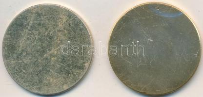 1960. "Sztálinváros" aranyozott Al emlékérem (40mm) + 1965. "Dunaújváros 1950-1965&qu...