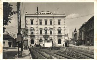 Újvidék, Magyar királyi posta, Kuppel József tejcsarnoka, teherautó / post office, milk shop, automobile (EK)