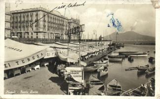 Naples, Napoli; Santa Lucia, boats