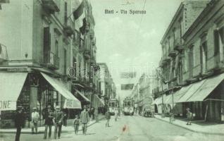 Bari, Via Spanaro / street, trams (small tear)