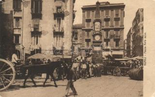 Naples, Napoli; Piazza Porto salco / square, market (small tear)