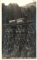 Stubaitalbahn, Kreiterbrücke / railway bridge, train