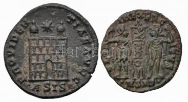 Római Birodalom / Siscia / I. Constantinus 326-327. Follis Cu (2,46g) + Constans 337-340. AE3 Cu (1,...