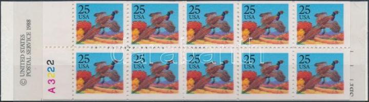 Bird stamp booklet, Madár bélyegfüzet