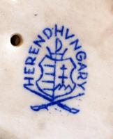 Herendi nyuszi pár,kézzel festett, jelzett, hibátlan, m:9cm / Herend white rabbit