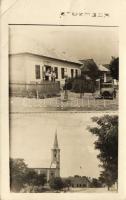 1938 Kéménd, Kamendín; templom, üzlet / church, shop, automobile, photo (EK)