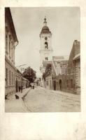 Komárom, templom, utca / church, street, photo