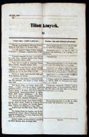 1863 Buda, A cenzúra által kiadott tiltott könyvek listája, a felsorolásban szerepel Széchenyi István 1857-ben névtelenül kiadott "Ein Blick auf den anonymen Rückblick" című műve