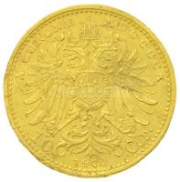 Ausztria 1910. 10K Au "Ferenc József" (3.38g/0.900) T:2- ütésnyom
Austria 1910. 10 Kronen ...