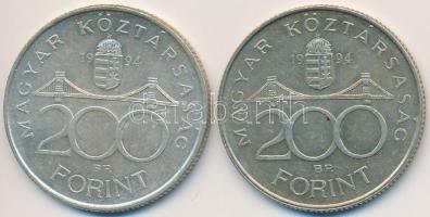 1994. 200Ft Ag "Deák" (2x) T:2,2-