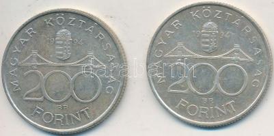 1994. 200Ft Ag "Deák" (2x) T:2,2-