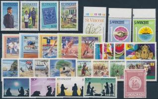 1983-1984 32 db bélyeg, közte teljes sorok és ívszéli értékek, 1983-1984 32 stamps with sets