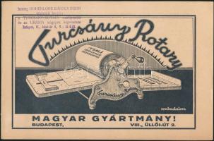 1924 Bp. VIII. Üllői út, "Turcsány Rotary Magyar Gyártmány!" a Turcsány Rotary sokszorosítógép reklámos ismertetője