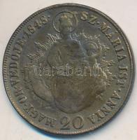 1848B 20Kr Ag "V. Ferdinánd" T:3,2-