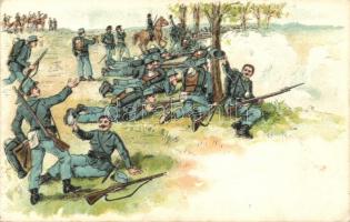 WWI K.u.K. soldiers, litho