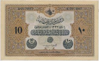 Oszmán Birodalom 1918. 10L Brit hadsereg által készített hamisítvány T:III Ottoman Empire 1918. 10 Livres British military counterfeit C:F Krause 110x.