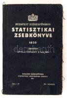 1939 Budapest székesfőváros statisztikai zsebkönyve 1939. Szerk.: Illyefalvi I. Lajos. Bp., Budapest székesfőváros Statisztikai Hivatala. Kicsit kopott vászonkötésben, egyébként jó állapotban.