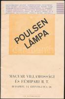 cca 1930-1940 Bp.VI., A Poulsen-lámpa reklámos ismertetője, fotókkal, ábrákkal illusztrálva, a Magyar Villamossági és Fémipari Rt. kiadása, 32p